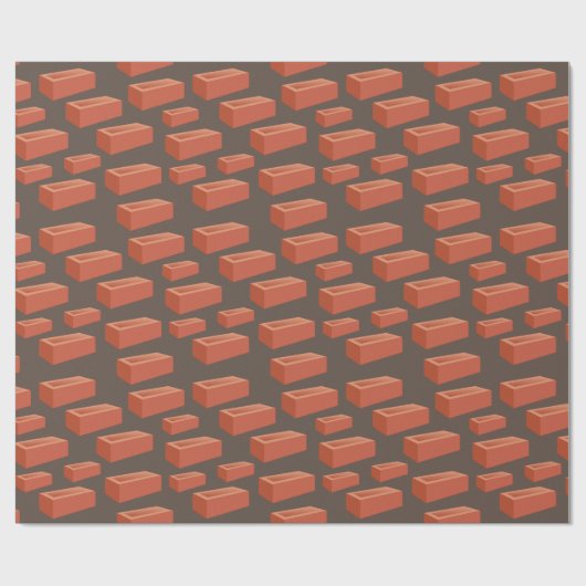 Bricklayer bouwer bouwvakker bakstenen cadeaupapier (Vlak)