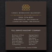 Bricklayer Brick Masonry Contractor Company Visitekaartje