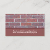 Bricklayer Brick Wall Builder Visitekaartje (Achterkant)
