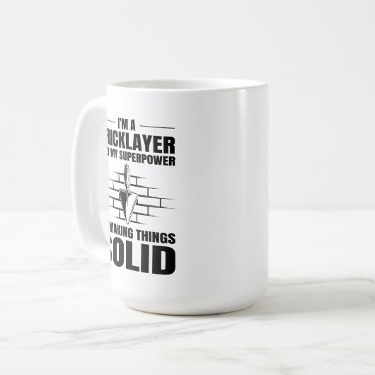 Bricklayer Bricklay Brick Mason Muurbouwer Koffiemok (Voorkant links)
