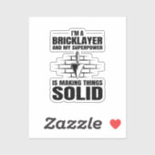 Bricklayer Bricklay Brick Mason Muurbouwer Sticker (Vel)