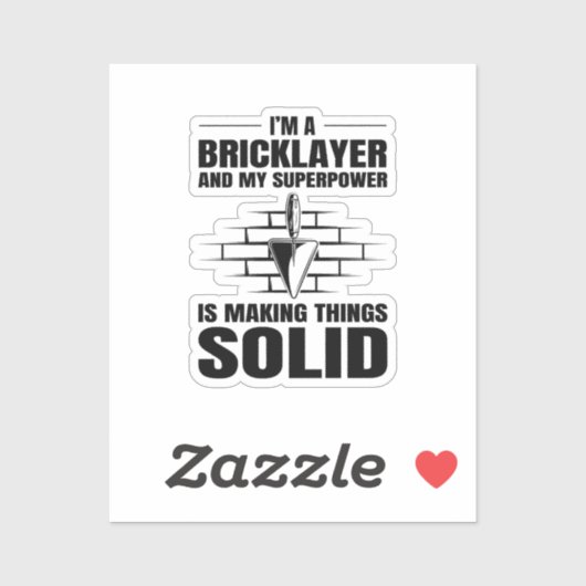 Bricklayer Bricklay Brick Mason Muurbouwer Sticker (Vel)