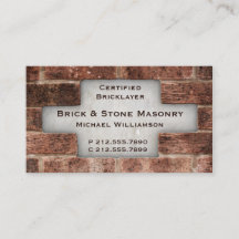 Bricklayer en Stone Masonry Brick-Visitekaartjes