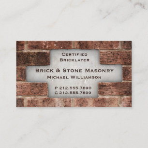 Bricklayer en Stone Masonry Brick-Visitekaartjes Visitekaartje