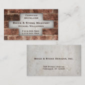 Bricklayer en Stone Masonry Brick-Visitekaartjes Visitekaartje (Voorkant / Achterkant)