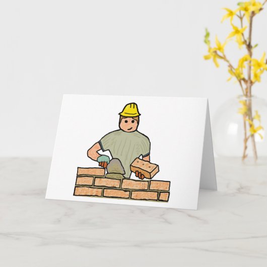 Bricklayer Kaart (Gele Bloem)