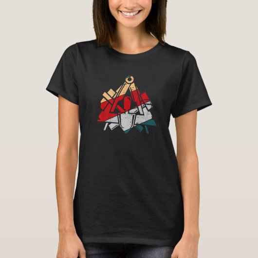 Bricklayer Master Mason Guild Sign Gebruikt la T-shirt (Voorkant)