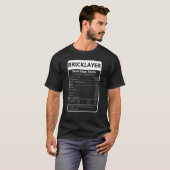 BRICKLAYER Nutrition Facts Sarcastic Graphic T-shirt (Voorkant volledig)