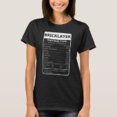 BRICKLAYER Nutrition Facts Sarcastic Graphic T-shirt (Voorkant)