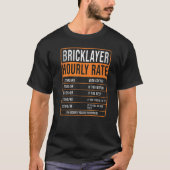 Bricklayer Prijs per uur UK Brickie Brickmason T-shirt (Voorkant)