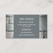 Bricklayer Stone Masonry Visitekaartje (Achterkant)