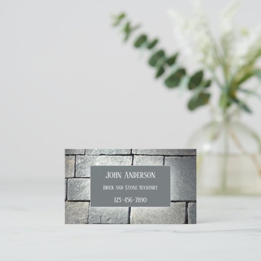 Bricklayer Stone Masonry Visitekaartje (Staand voorkant)