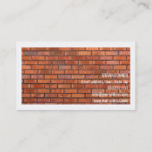 Bricklayer Stone Metselwerk Witte Grens Kaart Visitekaartje (Achterkant)
