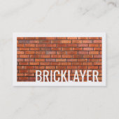 Bricklayer Stone Metselwerk Witte Grens Kaart Visitekaartje (Voorkant)