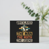 Bricklayer The Man The Myth The Legend Briefkaart (Staand voorkant)