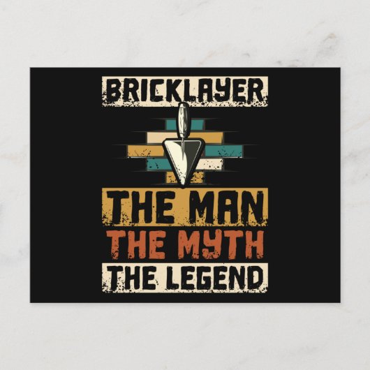 Bricklayer The Man The Myth The Legend Briefkaart (Voorkant)