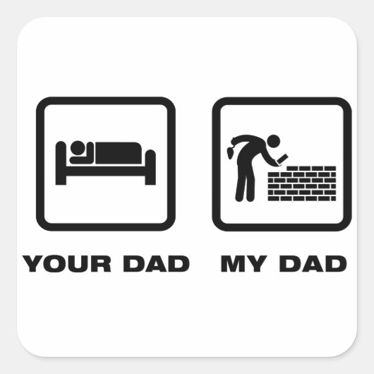 Bricklayer Vierkante Sticker (Voorkant)