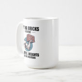 Bricklifting Humor: Voorbij gewone gewichten Brick Koffiemok (Voorkant links)