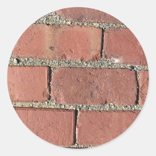 Bricks - Antiek straatbevers Ronde Sticker (Voorkant)