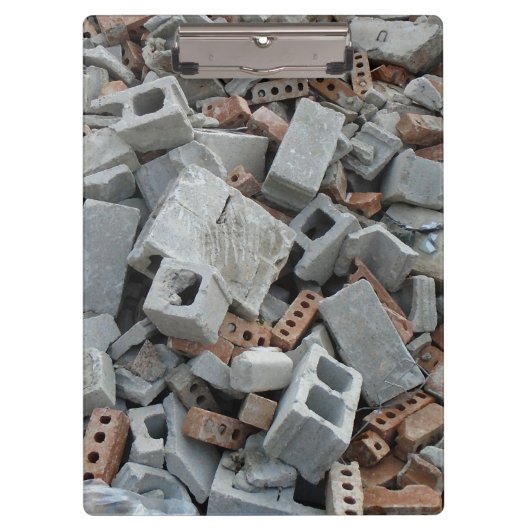 Bricks & Blokken Demolitie Rubble Debris Cliboard Klembord (Voorkant)