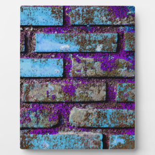 Bricks Blue en Paarse textuur Fotoplaat