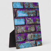 Bricks Blue en Paarse textuur Fotoplaat (Zijkant)