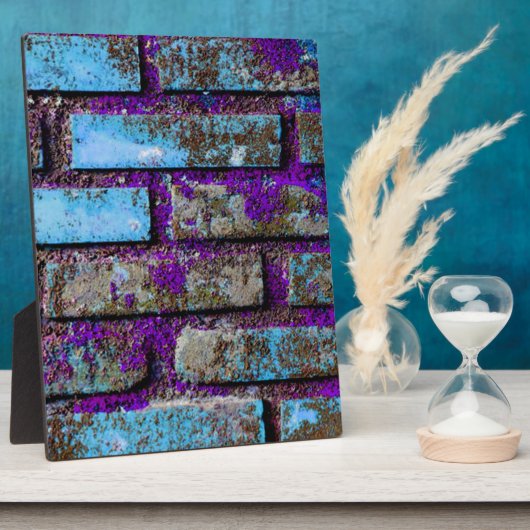 Bricks Blue en Paarse textuur Fotoplaat (Zijkant)