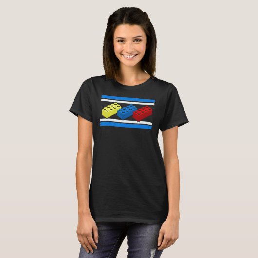 Bricks bouwen Blokken Master Builder Engineer Con T-shirt (Voorkant volledig)