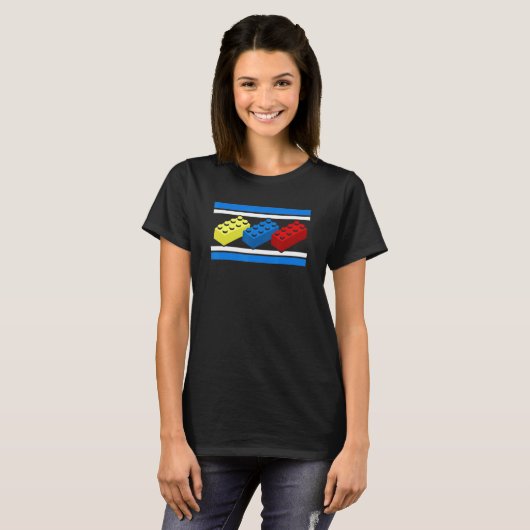 Bricks bouwen Blokken Master Builder Engineer Con T-shirt (Voorkant volledig)