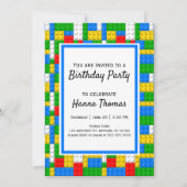 Bricks Construction Speelgoed Birthday Kaart (Voorkant)