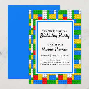 Bricks Construction Speelgoed Birthday Kaart