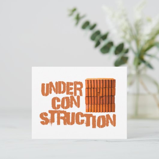 Bricks - in aanbouw briefkaart (Staand voorkant)