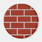 Bricks Koelkast Magneet (Brick Red & Grey) (Voorkant)