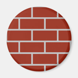 Bricks Koelkast Magneet (Brick Red & Grey)