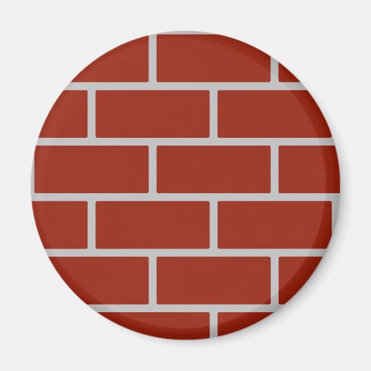 Bricks Koelkast Magneet (Brick Red & Grey) (Voorkant)