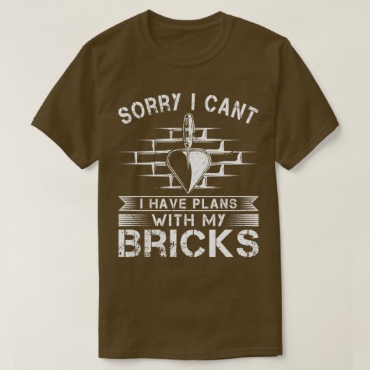 Bricks Mason Gift Bricklayer T-shirt (Design voorkant)