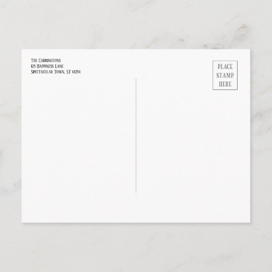 Bricks met Edisonverlichting met liefde en Bedank Briefkaart (Achterkant)