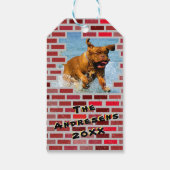 Bricks met kerstfoto's cadeaulabel (Achterkant)