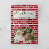 Bricks met kerstfoto's kaart (Binnen)