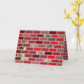 Bricks met kerstfoto's kaart (Gele Bloem)