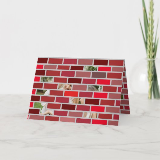 Bricks met kerstfoto's kaart (Voorkant)