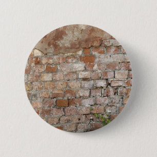 Bricks oude muur ronde button 5,7 cm