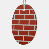Bricks Ovaal Ornament (steenrood & grijs) (Links)