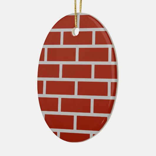 Bricks Ovaal Ornament (steenrood & grijs) (Links)
