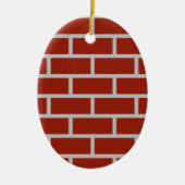 Bricks Ovaal Ornament (steenrood & grijs) (Voorkant)