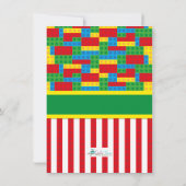 Bricks Party Baby shower bouwblok Birthday Bedankkaart (Achterkant)