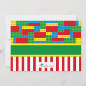 Bricks Party bouwsteen Birthday Kaart (Achterkant)