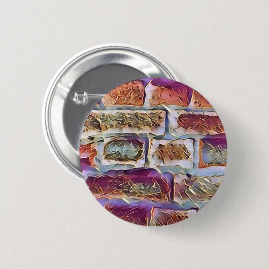 BRICKS RONDE BUTTON 5,7 CM (Voorkant /achterkant)