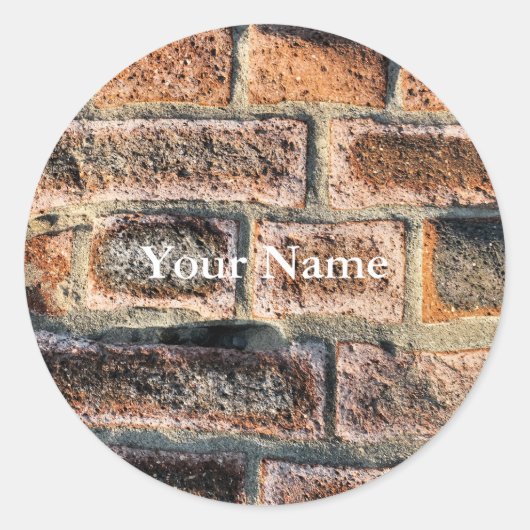 BRICKS RONDE STICKER (Voorkant)