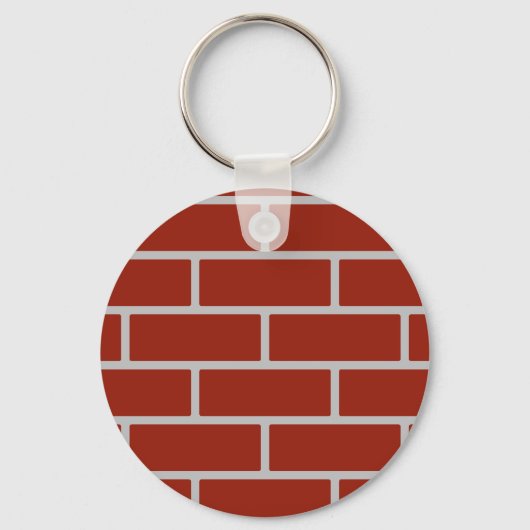 Bricks Sleutelhanger (Brick Red & Grey) (Voorkant)
